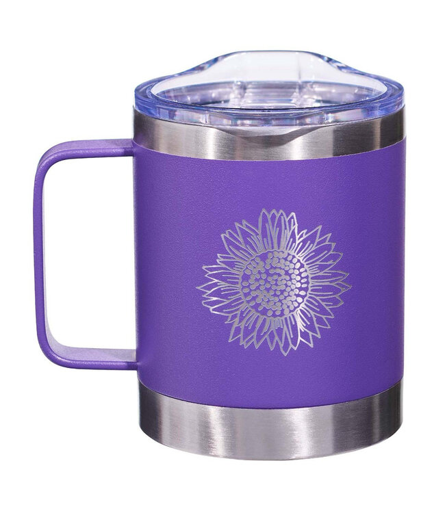 Strength & Dignity - Purple Camp Style Stainless Steel Mug - Proverbs 31:25 | 「能力和威儀」紫色露營風格不鏽鋼杯 - 箴言 31:25