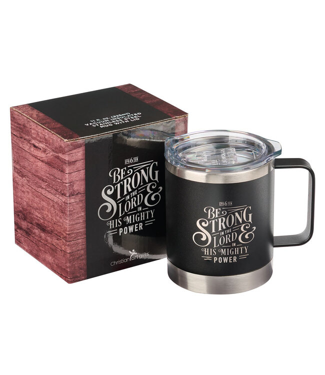 Be Strong in the LORD Camp-style Stainless Steel Mug - Ephesians 6:10 | 《主裡剛強》露營風格不鏽鋼杯 - 以弗所書 6:10