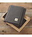 Three Crosses Espresso Brown Full Grain Leather Trifold Wallet | 「Three Crosses」咖啡色全粒面真皮三摺錢包