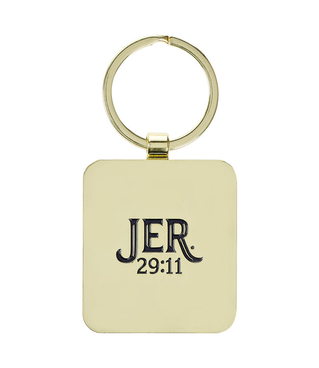 Plans to Give You Hope Epoxy-coated Metal Keychain - Jeremiah 29:11 | 環氧樹脂塗層金屬鑰匙扣 - 耶利米書29:11