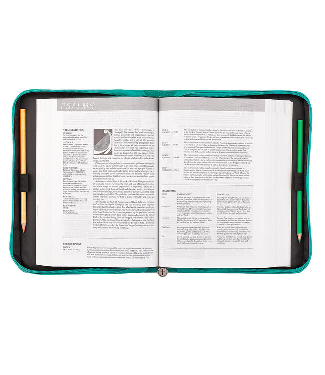 Grace Butterfly Blessings Teal Faux Leather Fashion Bible Cover - Ephesians 2:8 時尚仿皮聖經套