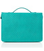 Grace Butterfly Blessings Teal Faux Leather Fashion Bible Cover - Ephesians 2:8 時尚仿皮聖經套