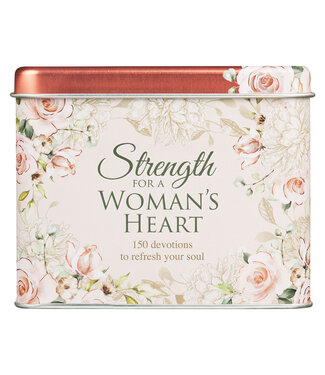 Christian Art Gifts Strength for a Women's Heart Devotional Cards in a Tin | 錫罐裝靈修卡片