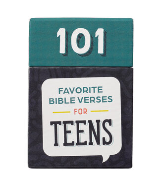 Christian Art Gifts 101 Favorite Bible Verses for Teens Teal and Blue Box of Blessings | 祝福金句卡