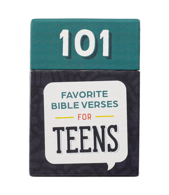 101 Favorite Bible Verses for Teens Teal and Blue Box of Blessings | 祝福金句卡