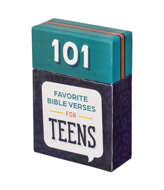 101 Favorite Bible Verses for Teens Teal and Blue Box of Blessings | 祝福金句卡