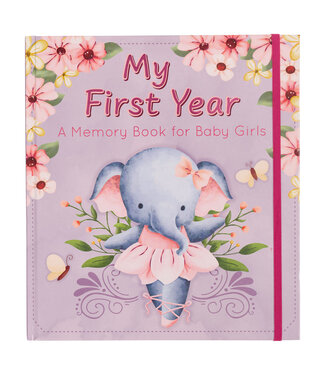 Christian Art Gifts My First Year Hardcover Memory Book for Baby Girls | 《我的第一年》寶寶紀念精裝本（女寶寶版）