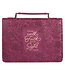 Walk by Faith Ruby Red Faux Leather Fashion Bible Cover - 2 Corinthians 5:7 | 時尚仿皮聖經套
