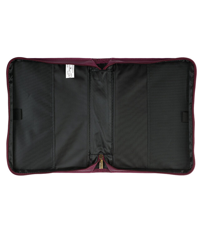 Walk by Faith Ruby Red Faux Leather Fashion Bible Cover - 2 Corinthians 5:7 | 時尚仿皮聖經套