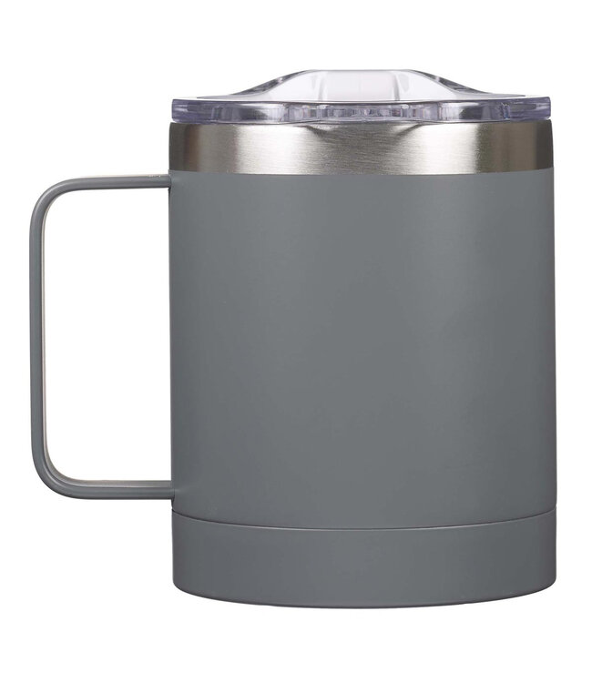 I Can Do All Things Camp Style Stainless Steel Mug in Gray - Philippians 3:14 | "我靠著那加給我力量的，凡事都能做" 灰色營風不銹鋼杯 - 腓立比書 4:13