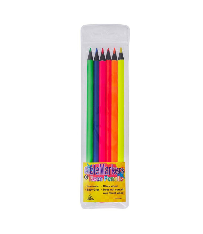 6 Piece Assorted Color Dry Pencil Bible Marker Set | 6 枝混合顏色乾燥鉛筆聖經標記筆套裝