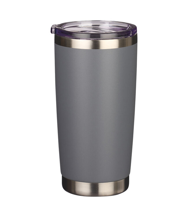 Walk By Faith Gray Stainless Steel Mug - 1 Corinthians 5:7 | 灰色不鏽鋼馬克杯 - 哥林多前書 5:7