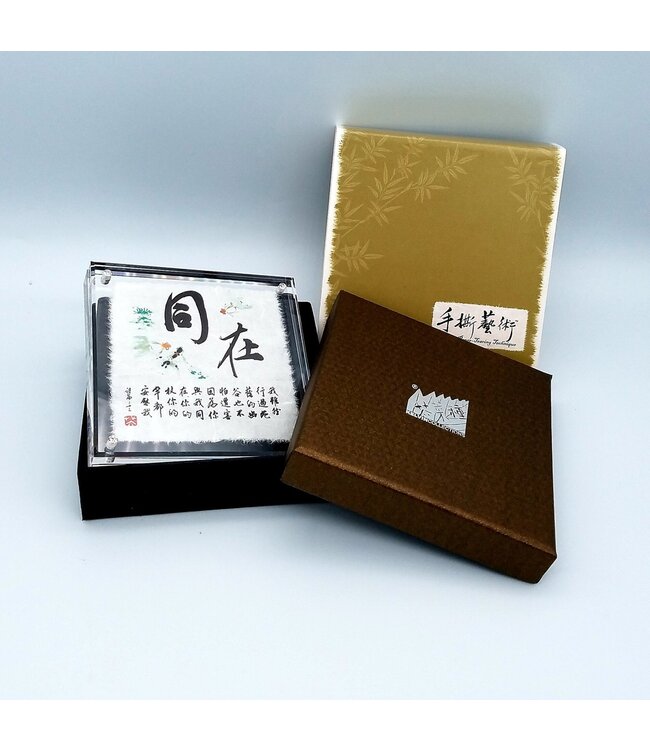 閃石手撕彩繪陳設座：同在