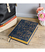 Navy Blue Floral Faux Leather Hardcover Large Print KJV Note-taking Bible