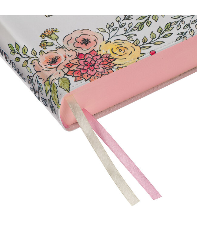 Pearlized White Faux Leather KJV My Creative Bible