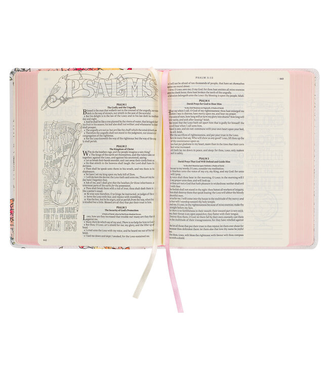 Pearlized White Faux Leather KJV My Creative Bible