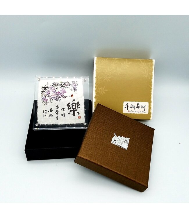 閃石手撕彩繪陳設座：樂