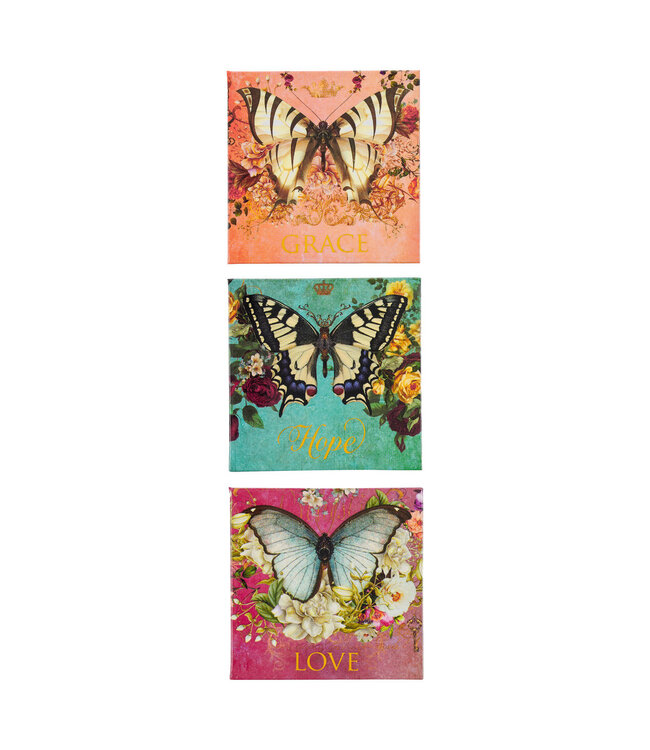 Grace, Faith, Love Secret Garden Butterfly Magnet Set | 秘密花園蝴蝶磁鐵套裝
