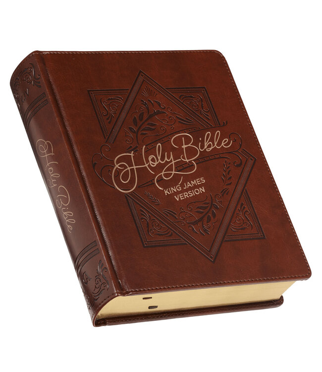 Saddle Tan Faux Leather Hardcover King James Version Note-taking Bible