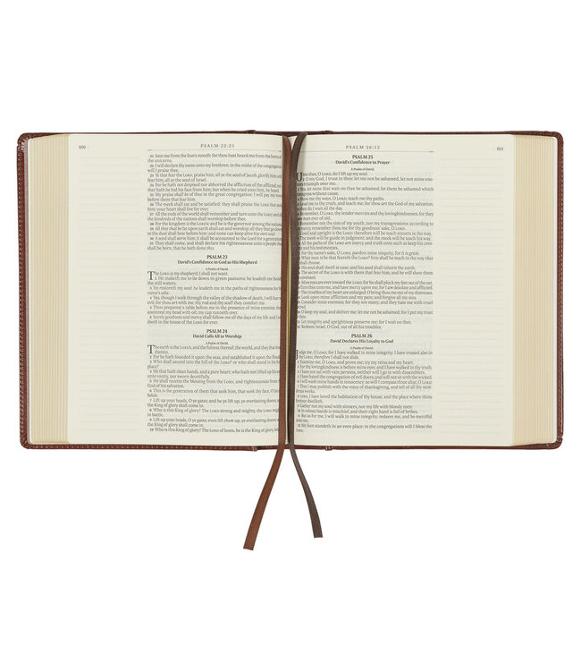 Saddle Tan Faux Leather Hardcover King James Version Note-taking Bible