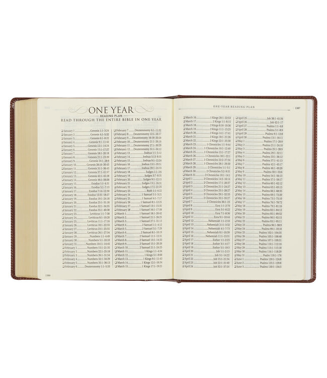 Saddle Tan Faux Leather Hardcover King James Version Note-taking Bible