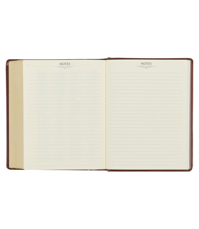 Saddle Tan Faux Leather Hardcover King James Version Note-taking Bible