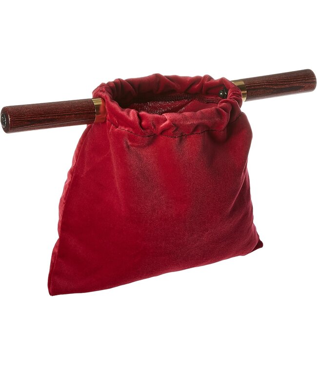 Offering Bag - Two - Handled - Red Velvet (10x9-1/4") | 奉獻袋 - 雙柄 - 紅色天鵝絨（10x9-1/4"）