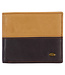Two-tone Dark Brown and Camel Tan Leather Wallet with Cross Badge | 兩色深棕和駝色的皮革錢包，帶有十字徽章