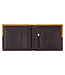 Two-tone Dark Brown and Camel Tan Leather Wallet with Cross Badge | 兩色深棕和駝色的皮革錢包，帶有十字徽章