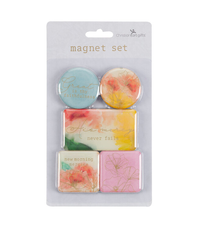 Watercolor Pastel Meadow Assorted Magnet Set | 水彩淺野杂磁鐵套裝