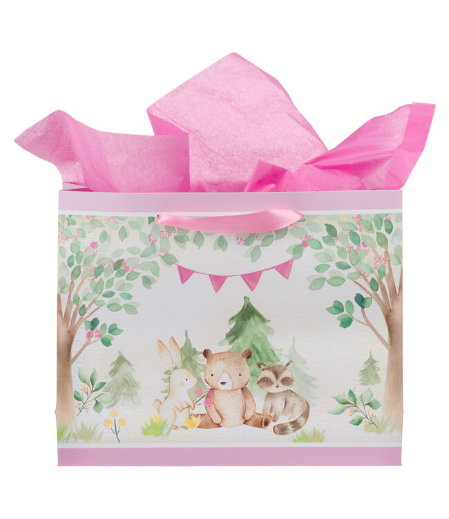 Everything Beautiful Forest Animals Large Landscape Gift Bag with Card Set - Ecclesiastes 3:11 | 「Everything Beautiful Forest Animals」大號橫向禮物袋套裝，附卡片 - 《傳道書》3:11
