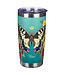 Christian Art Gifts Teal Hope Butterfly Stainless Steel Travel Tumbler - Isaiah 40:31 | 藍綠色盼望蝴蝶不銹鋼旅行保溫杯 - 以賽亞書 40:31