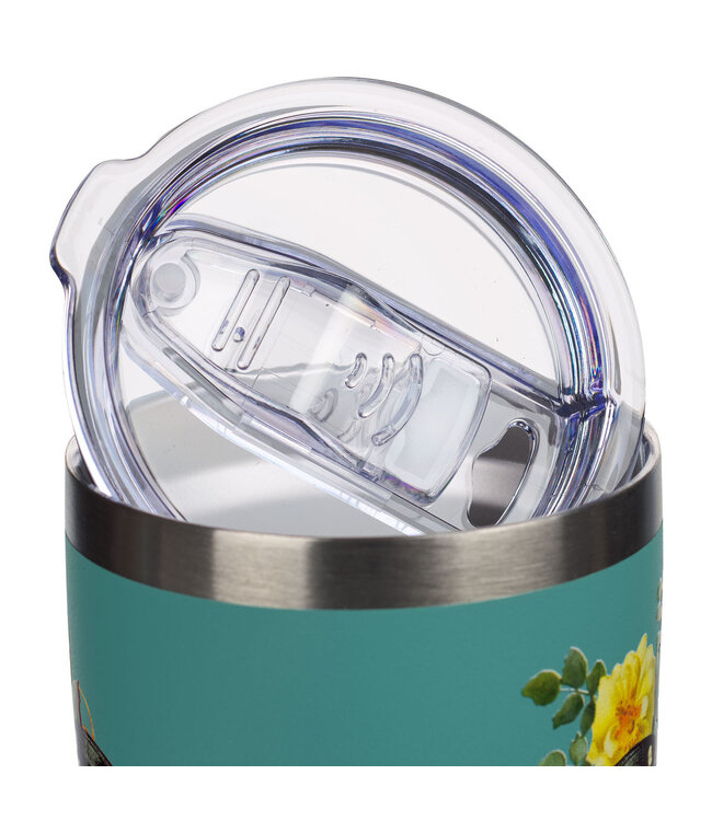 Teal Hope Butterfly Stainless Steel Travel Tumbler - Isaiah 40:31 | 藍綠色盼望蝴蝶不銹鋼旅行保溫杯 - 以賽亞書 40:31