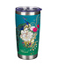 Christian Art Gifts Blessed Blue Peacock Stainless Steel Travel Tumbler - Jeremiah 17:7 | 蒼藍孔雀不銹鋼旅行保溫杯 - 耶利米書 17:7