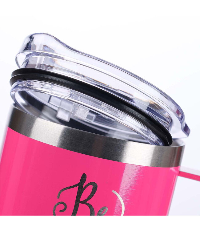 Stainless Steel Mug Be Still Psalm 46:10 | 粉紅露營風格不銹鋼杯 - 詩篇 46:10