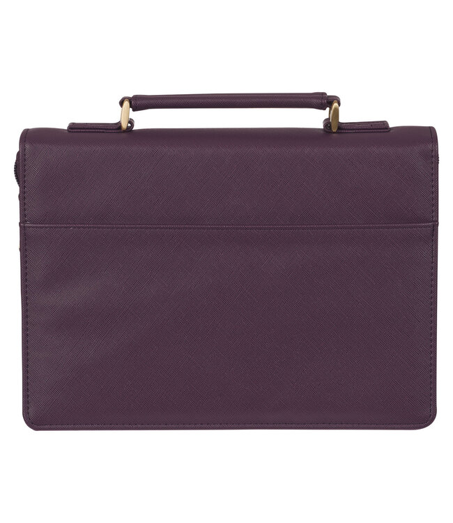 His Mercies Are New Dark Amethyst Purple Fashion Bible Cover - Lamentations 3:22-23 | 時尚仿皮聖經套