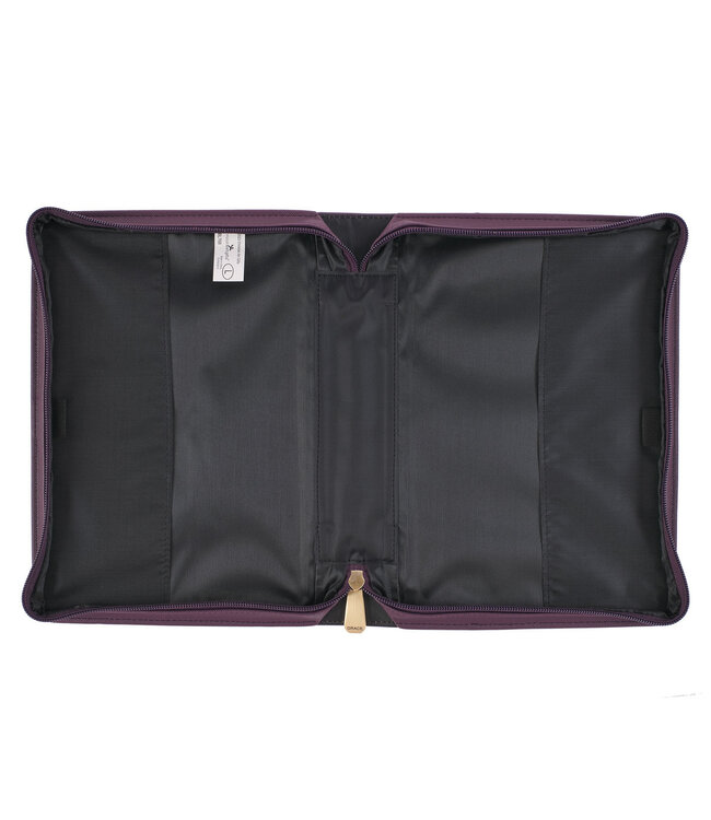 His Mercies Are New Dark Amethyst Purple Fashion Bible Cover - Lamentations 3:22-23 | 時尚仿皮聖經套
