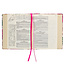 Rose-pink Floral Faux Leather Hardcover KJV My Creative Bible with Elastic Closure