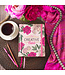 Rose-pink Floral Faux Leather Hardcover KJV My Creative Bible with Elastic Closure