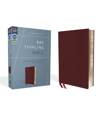 Zondervan NIV Thinline Bible (Comfort Print)-Burgundy Bonded Leather