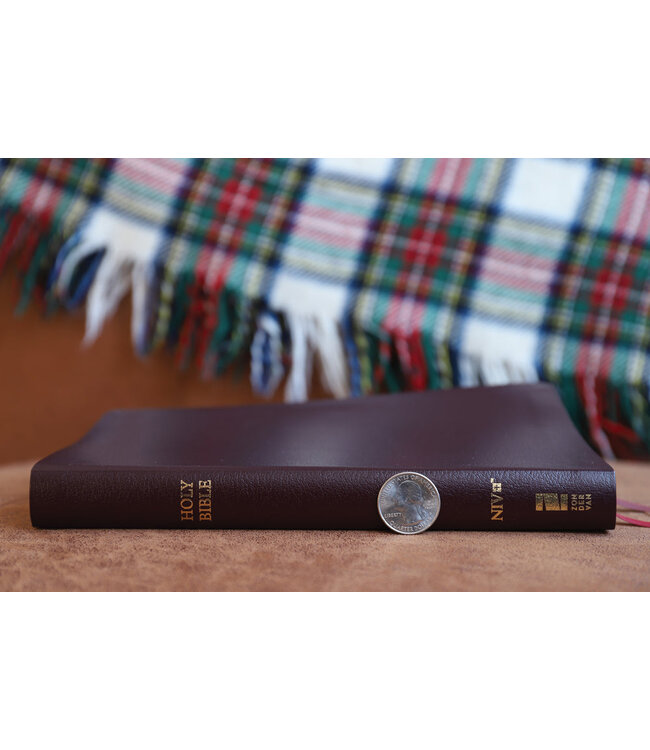 NIV Thinline Bible (Comfort Print)-Burgundy Bonded Leather