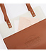 Strength & Dignity Two-tone Toffee and Cream Felt Fashion Bible Tote Bag - Proverbs 31:25 時尚聖經手提袋 - 箴言 31:25