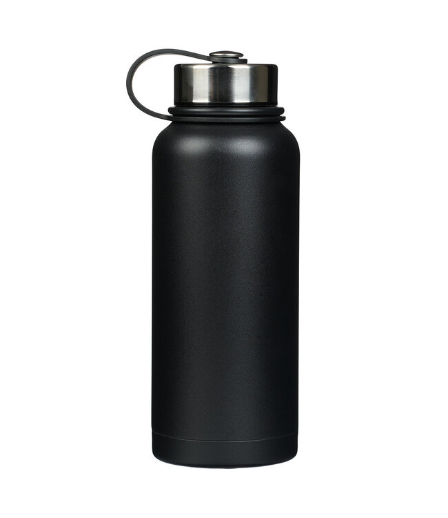 Trust in the Lord Black Stainless Steel Water Bottle - Proverbs 3:5 | 黑色不銹鋼保溫瓶 - 箴言 3:5