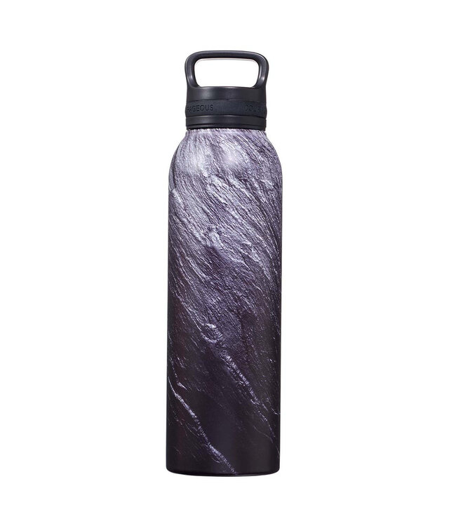 Strong & Courageous Black Stone - Stainless Steel Water Bottle - Joshua 1:9 | 黑石紋不鏽鋼保溫瓶 - 約書亞記 1:9