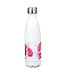 Be Still & Know White Floral Stainless Steel Water Bottle - Psalm 46:10 | 白色花卉不鏽鋼水瓶 - 詩篇46:10