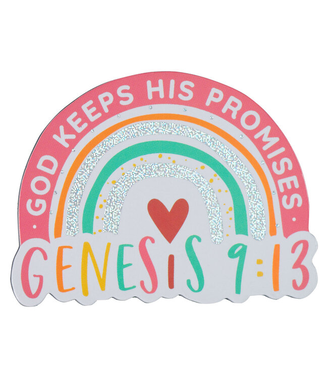God Keeps His Promises Magnet - Genesis 9:13 | 冰箱磁鐵- 創世記 9:13