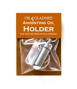 Every Good Gift Oil of Gladness Anointing Oil Value Packaged Oil Holder, Silvertone 便攜膏油瓶——銀色