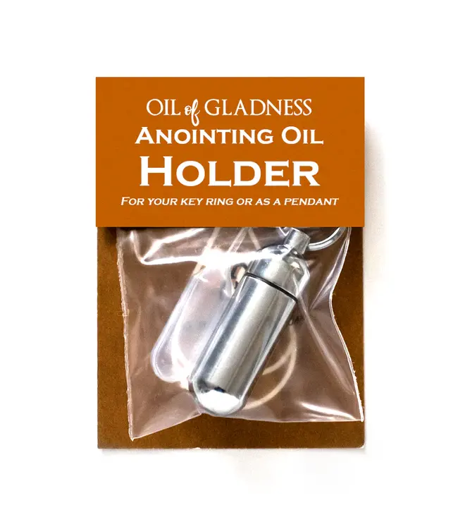 Oil of Gladness Anointing Oil Value Packaged Oil Holder, Silvertone 便攜膏油瓶——銀色