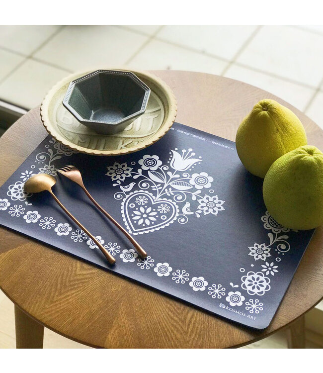 餐墊：謝主恩賜（花紋）