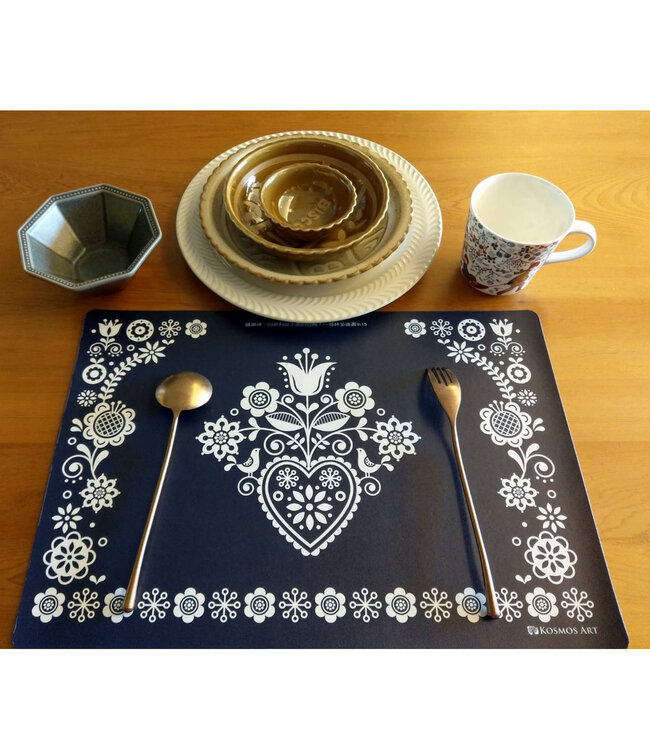 餐墊：謝主恩賜（花紋）